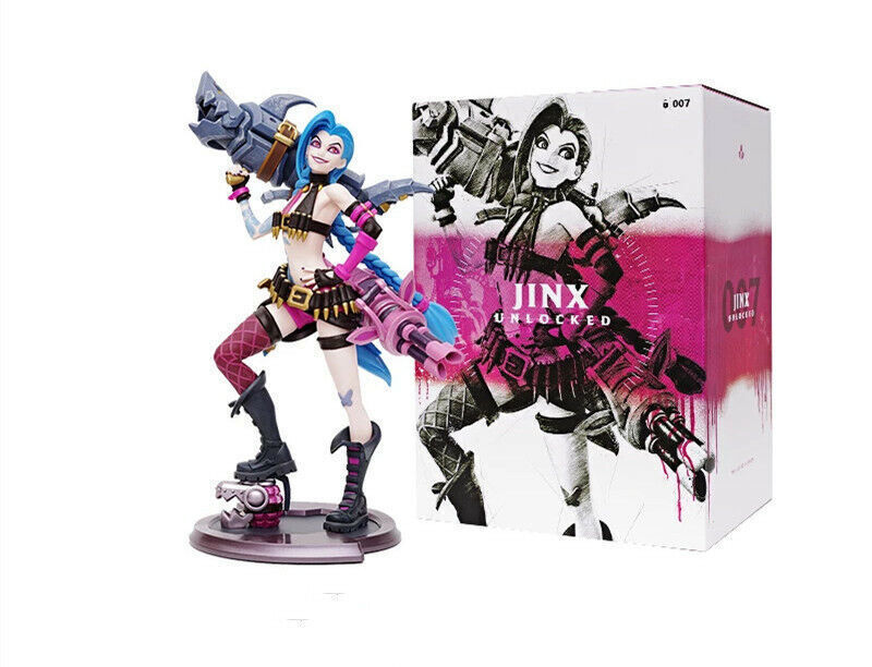 Official League of Legends LOL Jinx Statue PVC Figure Model Collectibles W/Box