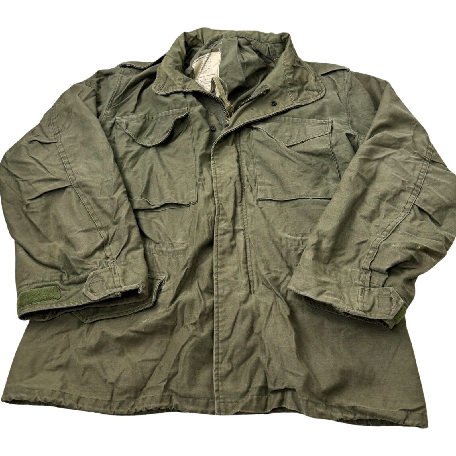 Vintage US Military OG 107 Field Jacket Size Small Green Vietnam