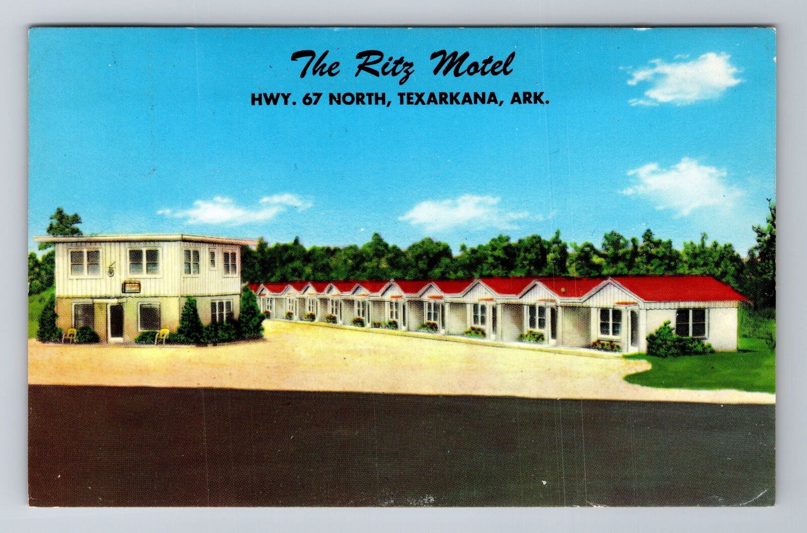 Texarkana AR-Arkansas, Ritz Motel, Advertising, Antique Vintage Postcard
