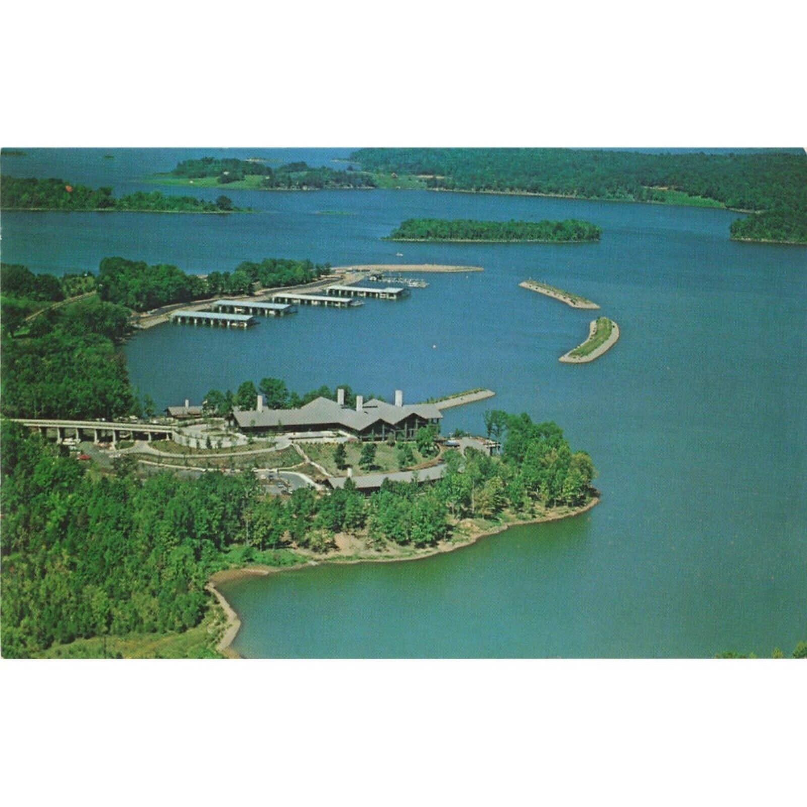 Vintage Postcard Barkley Lodge And Marina East Short Lake Barkley State Park