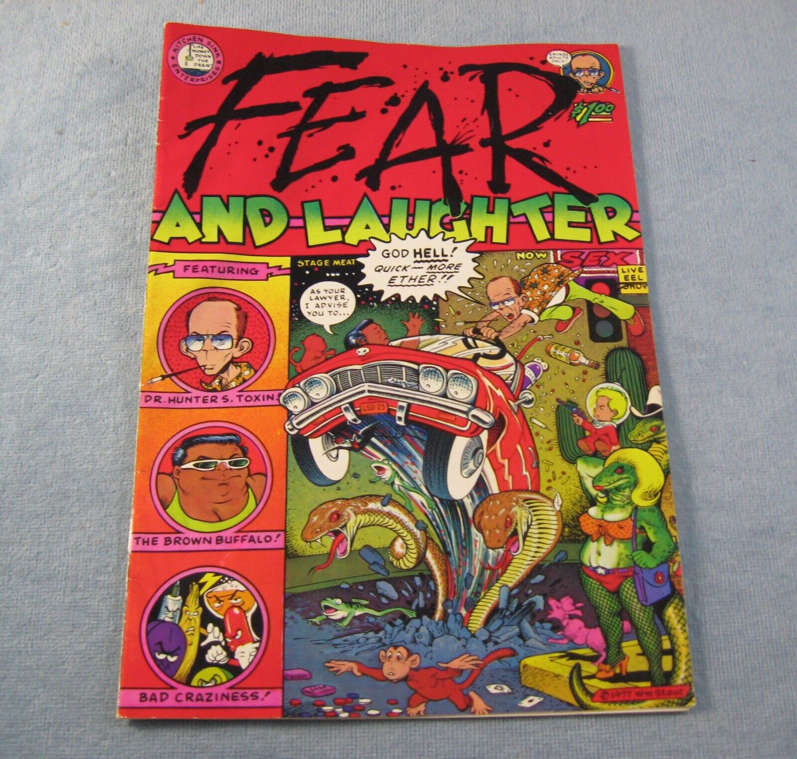 Fear And Laughter Comic -c. 1977 -1st Printing-Krupp Comic Works inc.  See NOTE