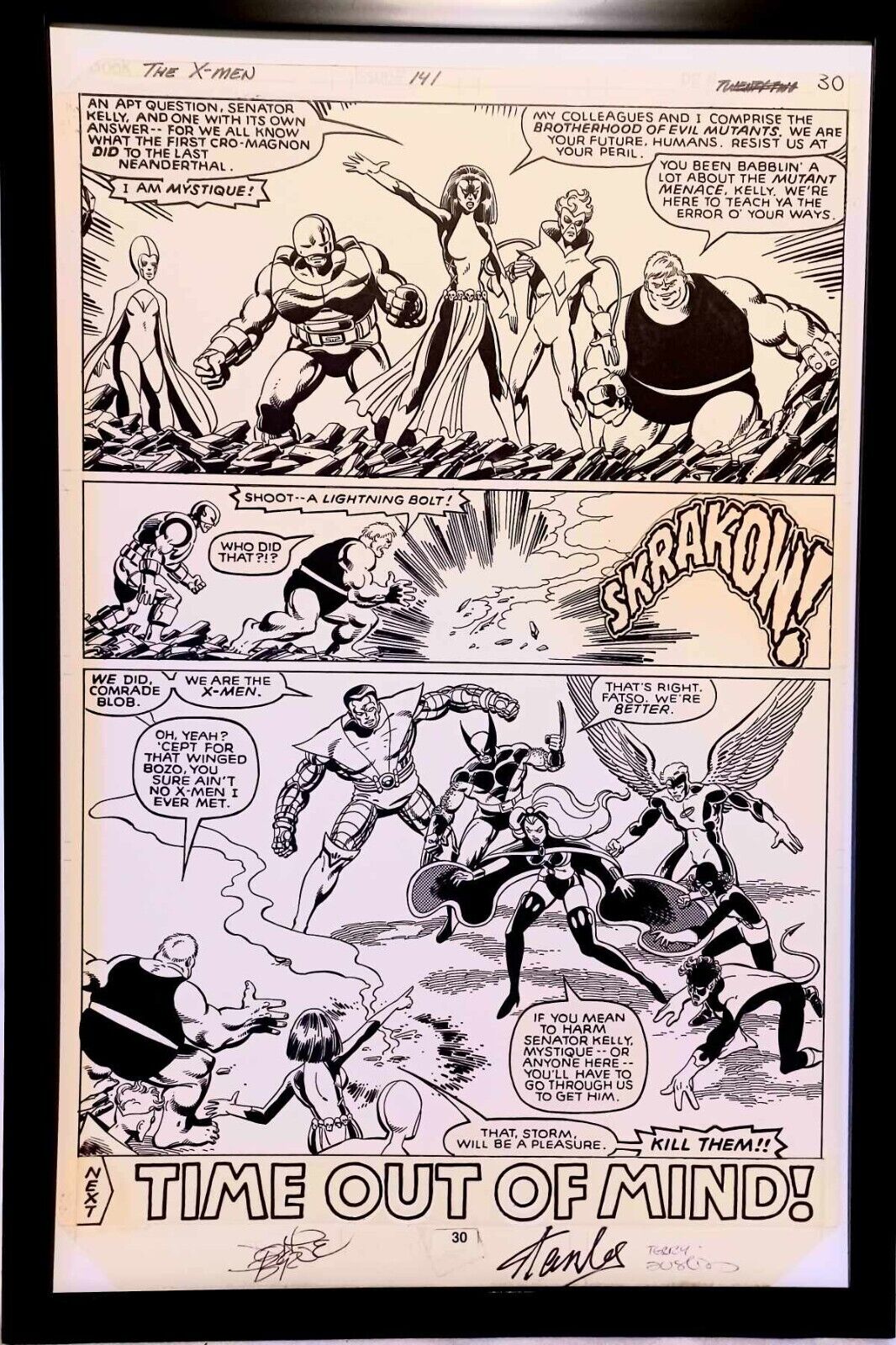 Uncanny X-Men #141 pg. 30 by John Byrne 11x17 FRAMED Original Art Print Poster