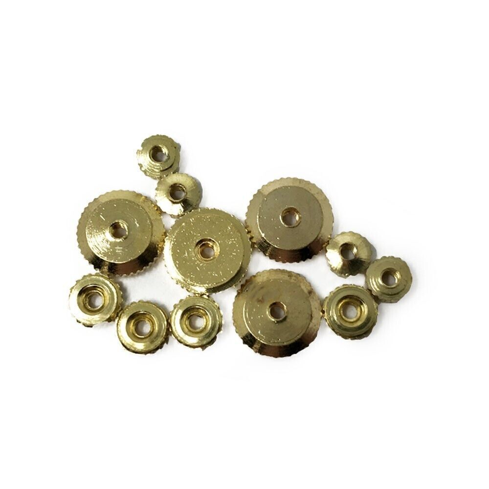 Assorted Clock Hand Nuts Brass 12pc For Hermle American Clocks C31283
