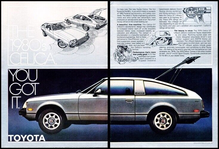 1978 Toyota Celica GT 2-page Original Advertisement Print Art Car Ad D172