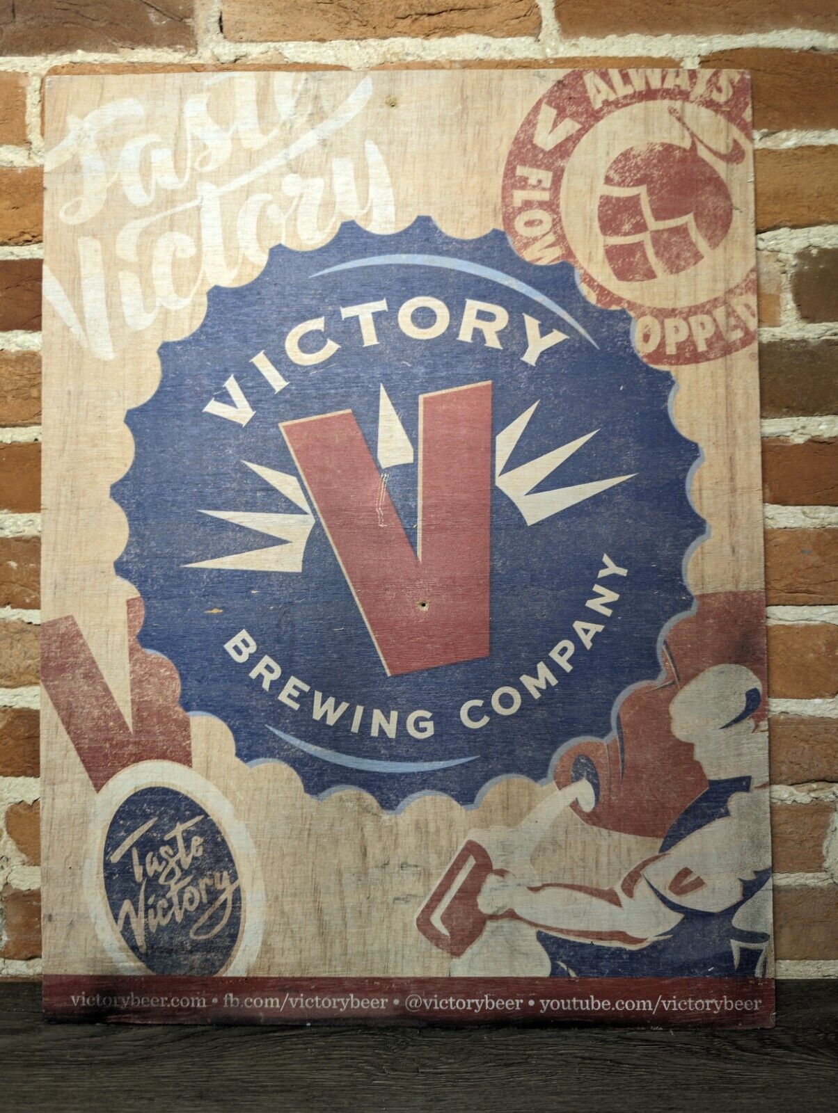 RARE Victory Brewing Company Beer Advertising Wooden Display Sign 18