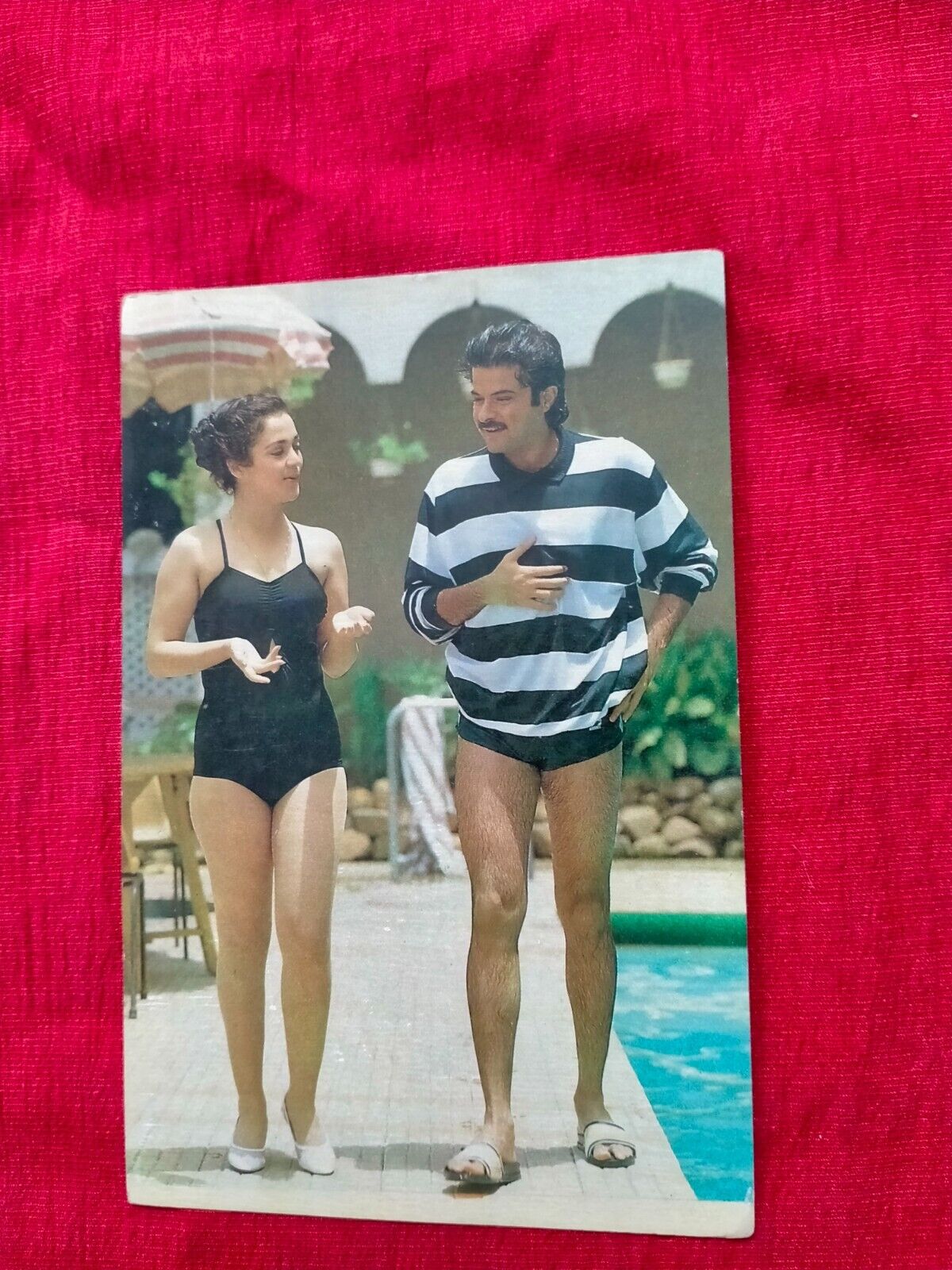 Anil Mandakini Rare Vintage Postcard Post Card India Bollywood 1pc