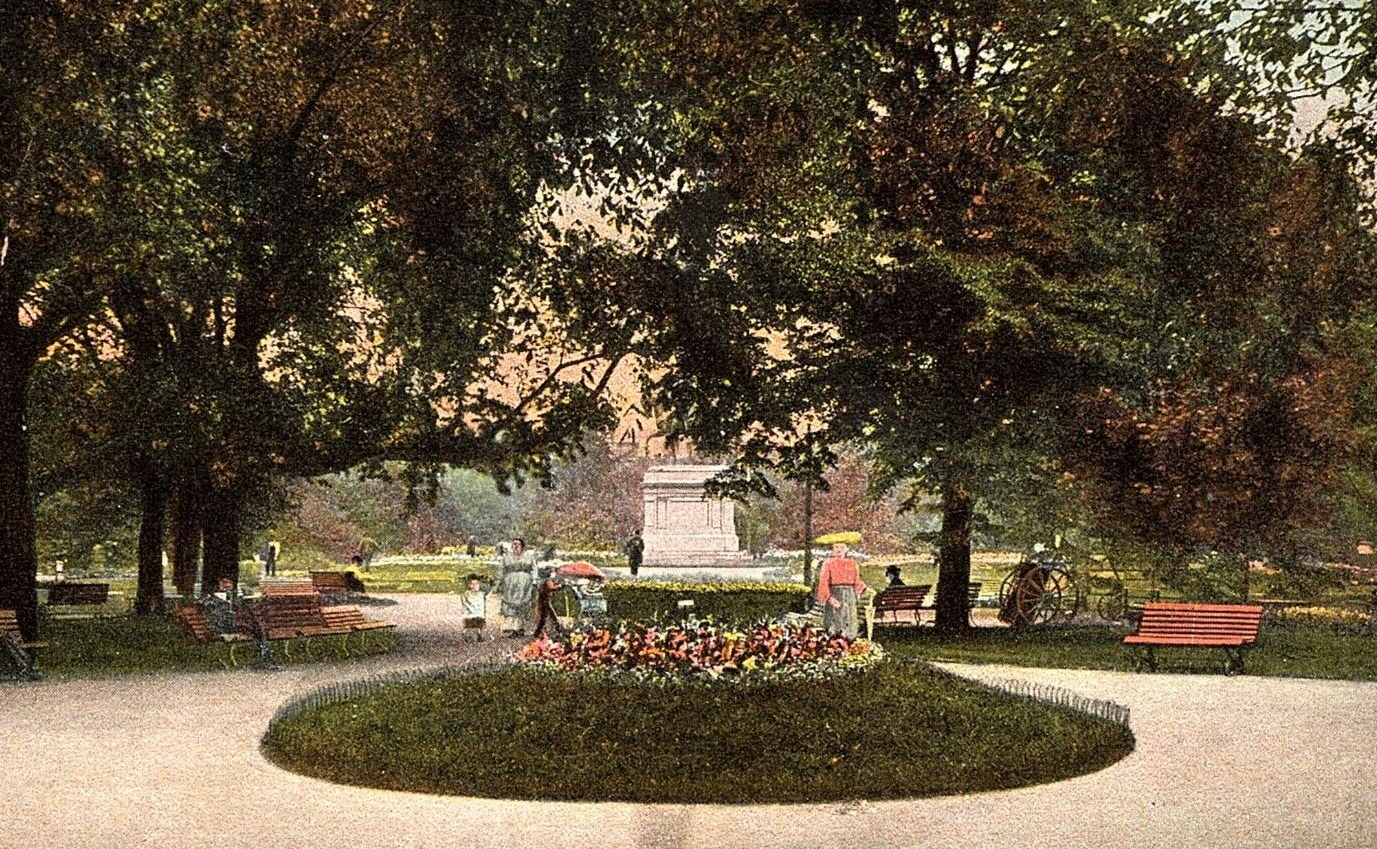 Vintage Postcard Massachusetts, Scene in Public Garden, Boston  MA. c1908