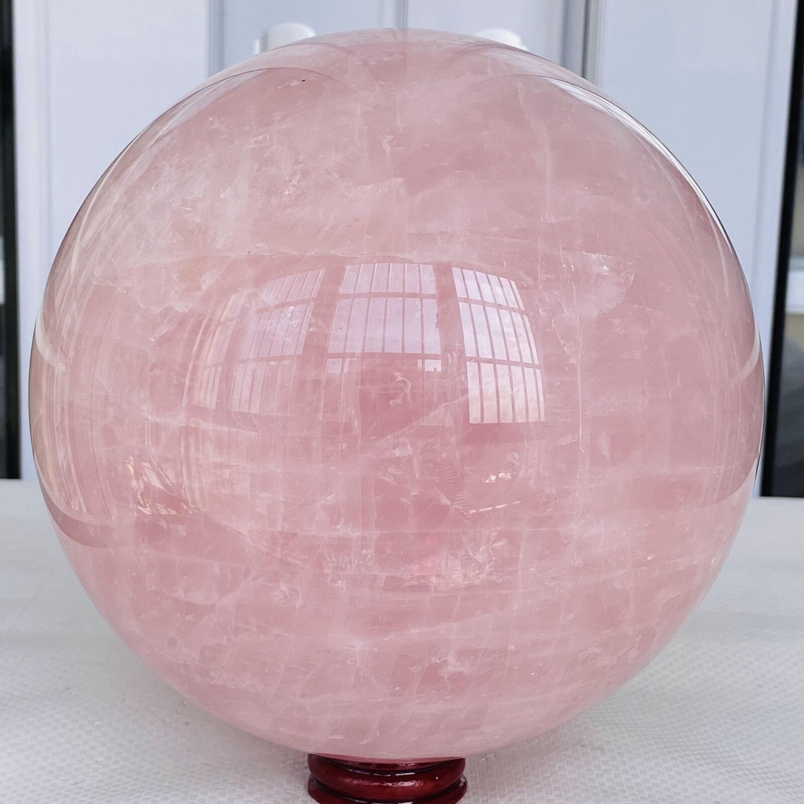 Natural Pink Rose Quartz Sphere Crystal Ball Reiki Healing 4760G
