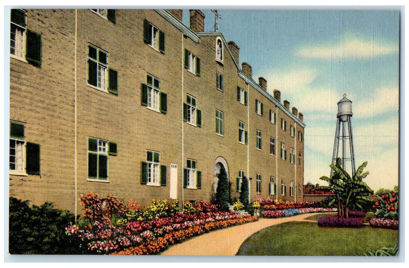 1949 Our Lady Of Gethsemani Guests Garden Trappist Kentucky KY Posted Postcard
