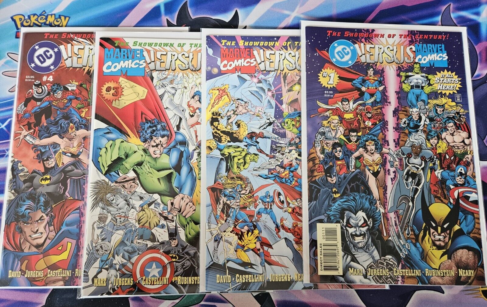 MARVEL VERSUS DC #1-4 Complete Set, Lot of 4, Avengers vs Justice League 1996