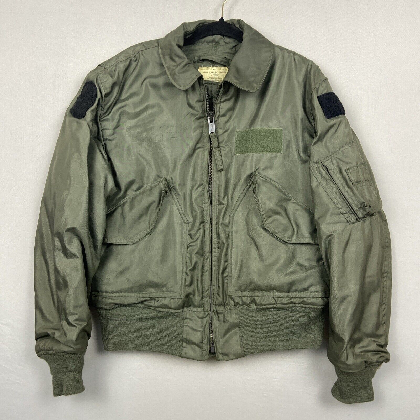 Vintage Flyers Jacket Cold Weather CWU 45/P Sz Medium Greenbrier Bomber Military