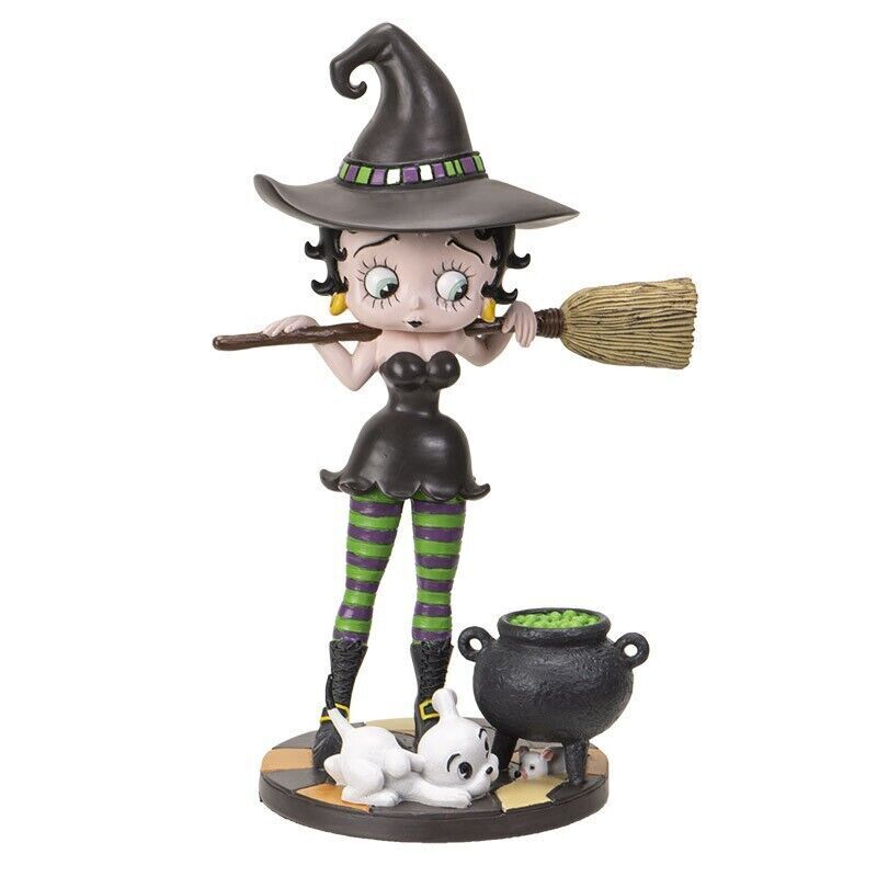 PT Betty Boop as a Witch Hand Painted Resin Figurine Statue