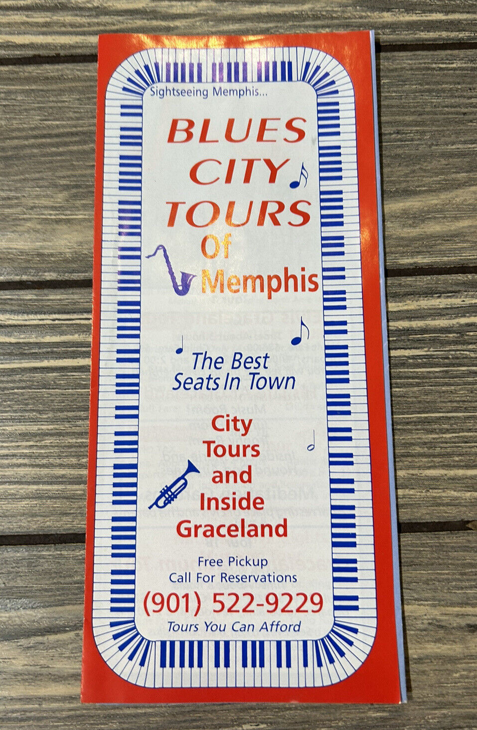 VTG Blue City Tours of Memphis City Tours and Inside Graceland Brochure Pamphlet