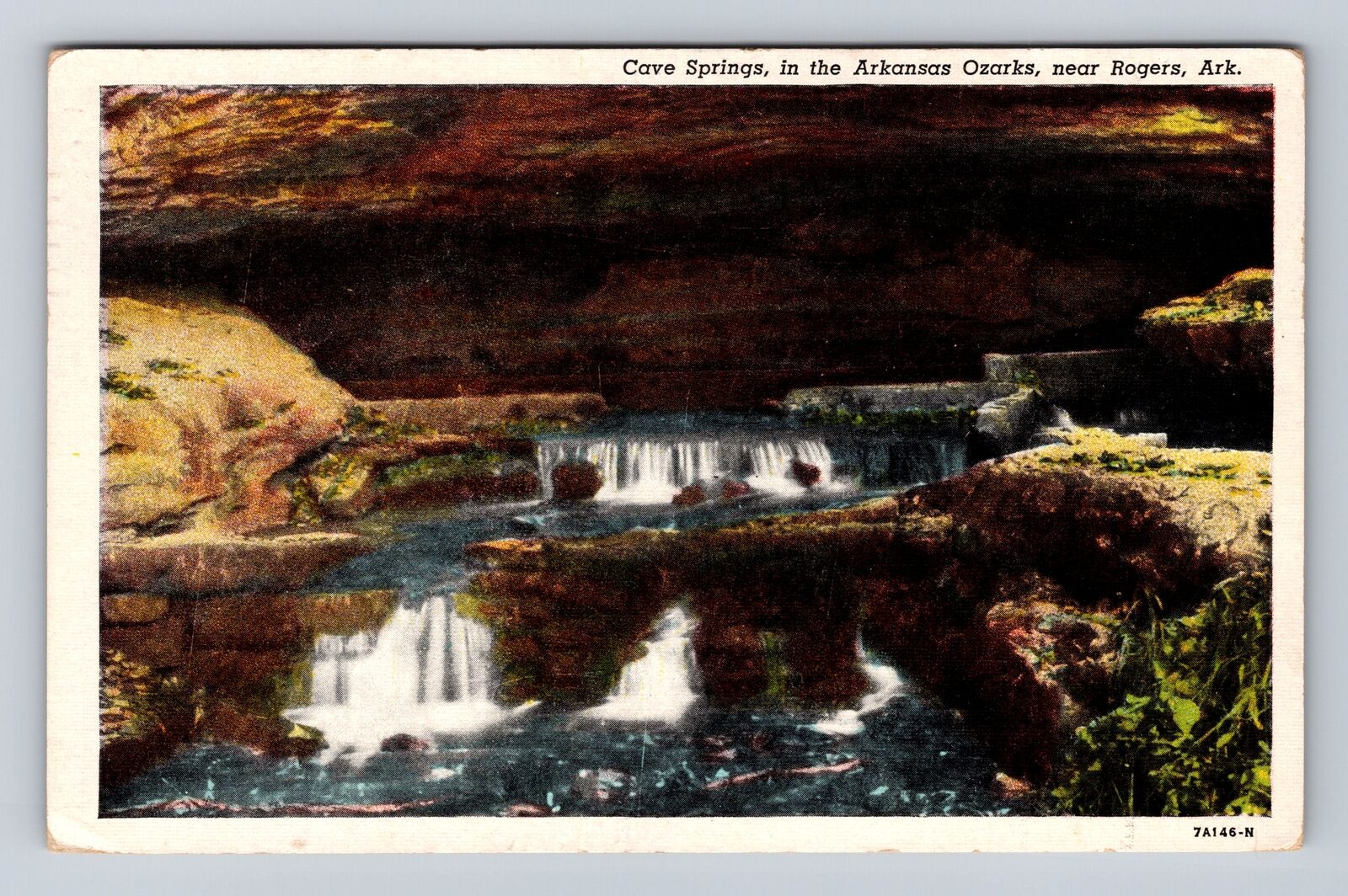 Rogers AR-Arkansas, Cave Springs, Arkansas Ozarks, Vintage Souvenir Postcard