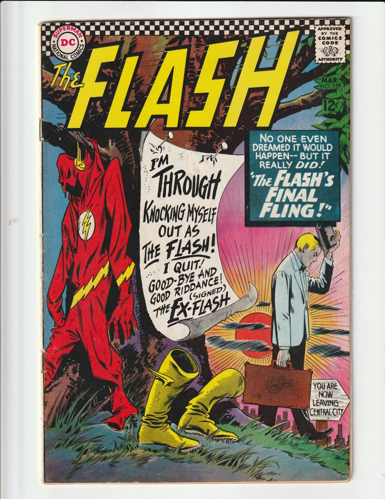 THE FLASH #159 (1966) 3.0 DC COMICS BARRY ALLEN WALLY WEST