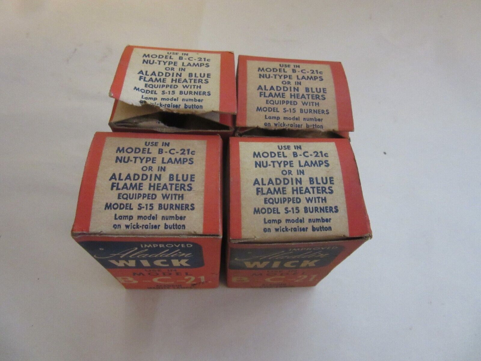 Lot Of 4 NOS Aladdin Wicks Use in Model B C 21c Original box New