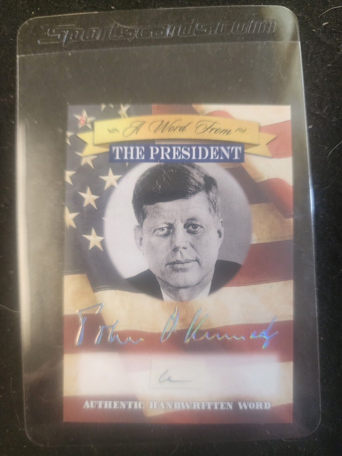 2020 potus a word from the president John F Kenedy Authentic Hand Written Word
