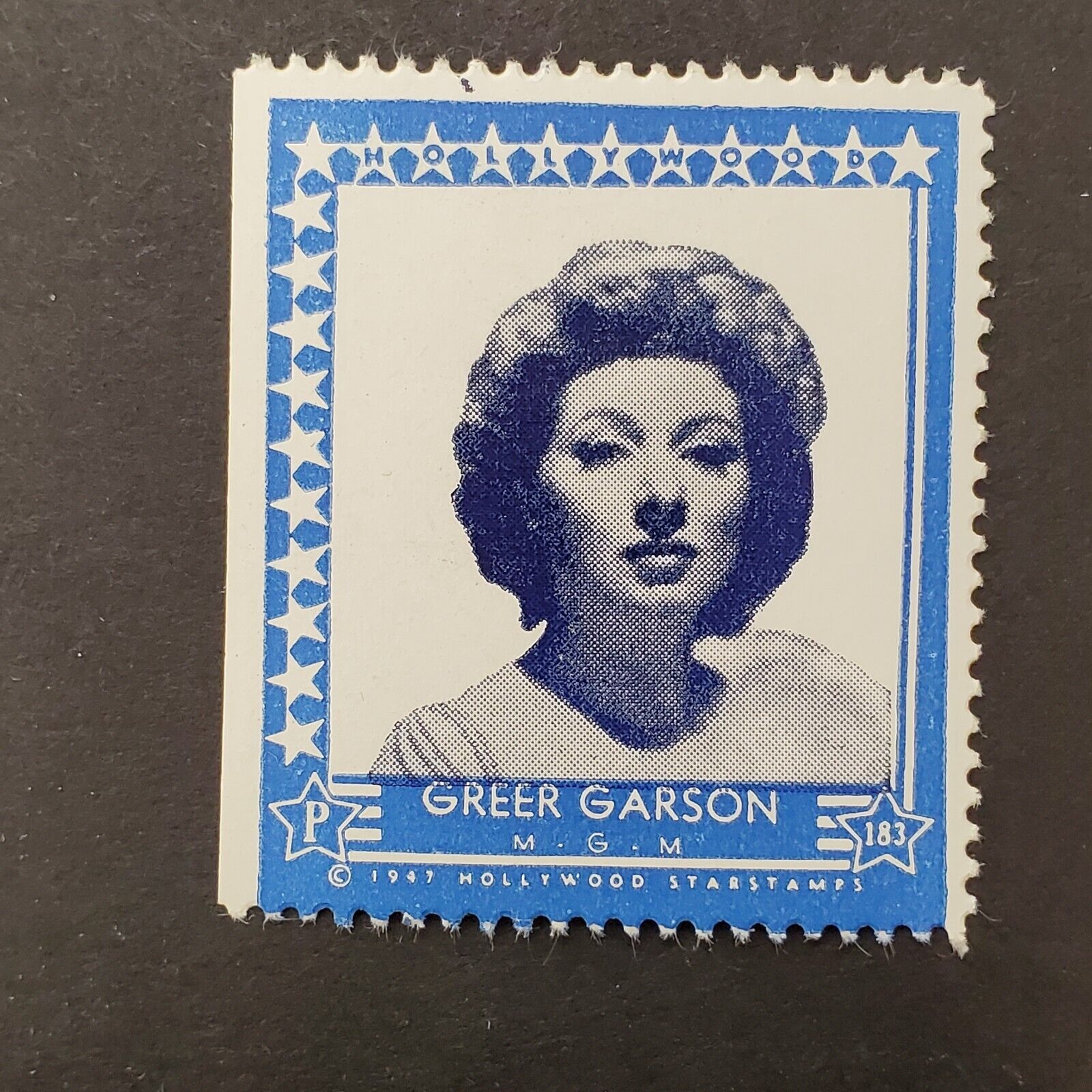 Greer Garson 1947 Hollywood Screen Movie Stars Stamp Card