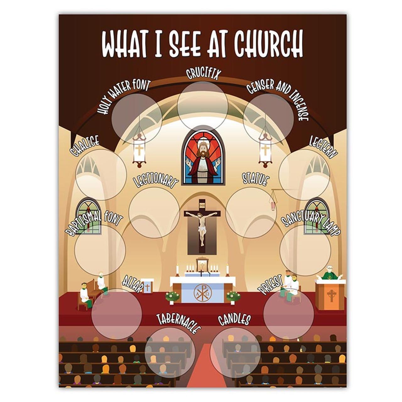 What Do I See At Church Activity Card - Pack of 12