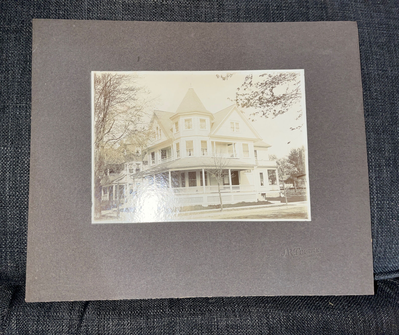 Antique Mounted House Photograph: Labeled 1898 E H Kerr Tippecanoe City Ohio OH
