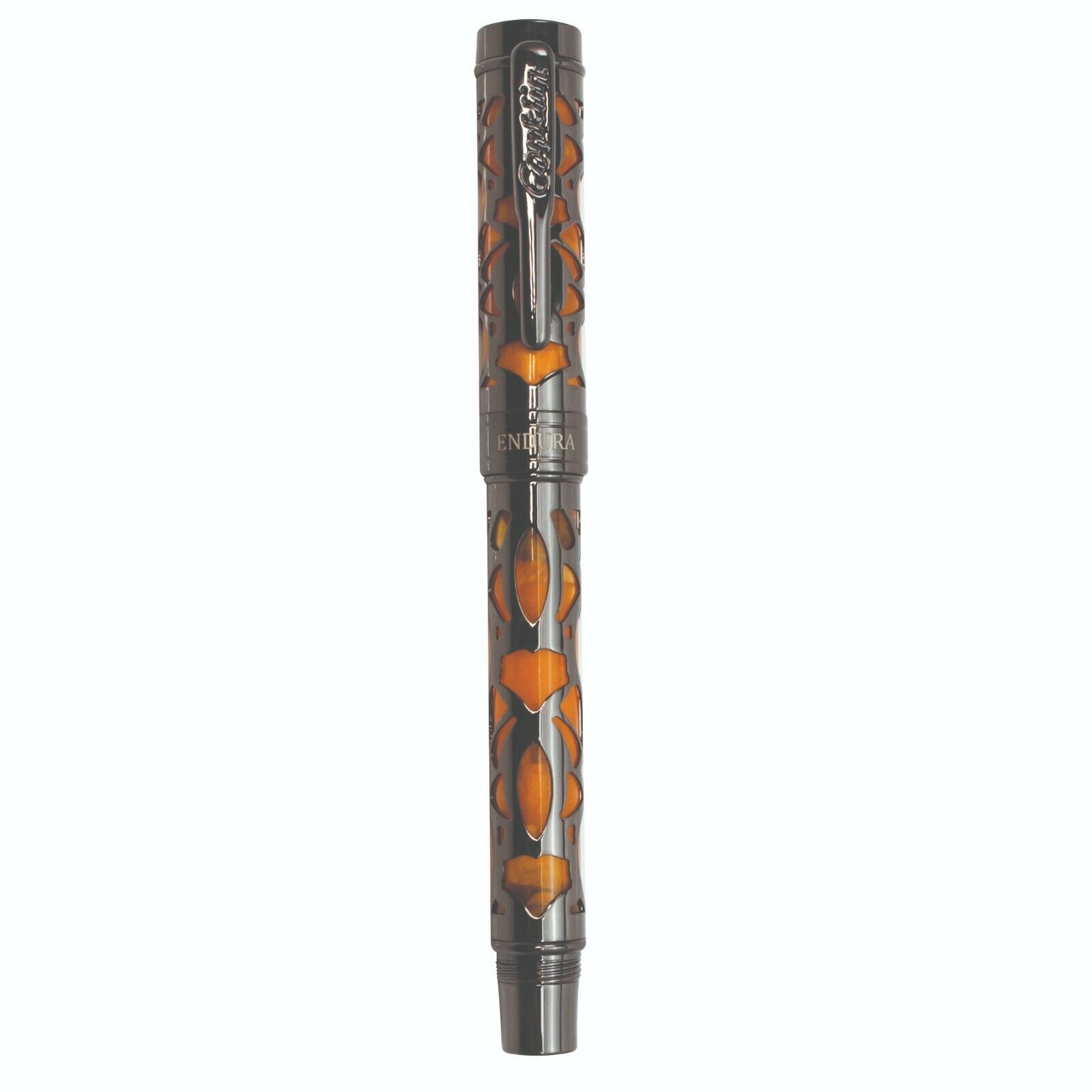 Conklin Endura Deco Crest Orange Gunmetal Fountain Pen Nib Size Variation + Gift