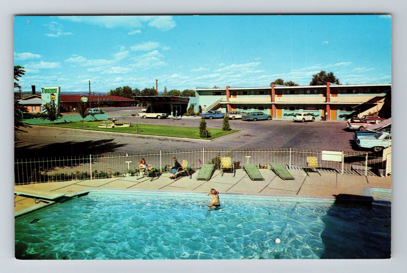 Cortez CO-Colorado, Turquoise Motel, Vintage Postcard