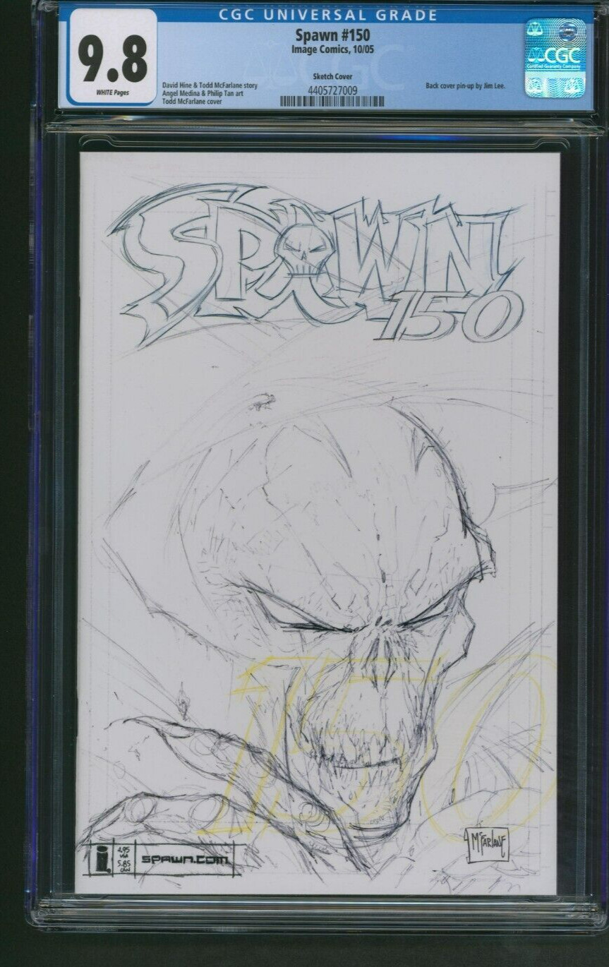 Spawn #150 McFarlane Sketch Variant CGC 9.8 Image Comics 2005 Jim Lee Back Cover