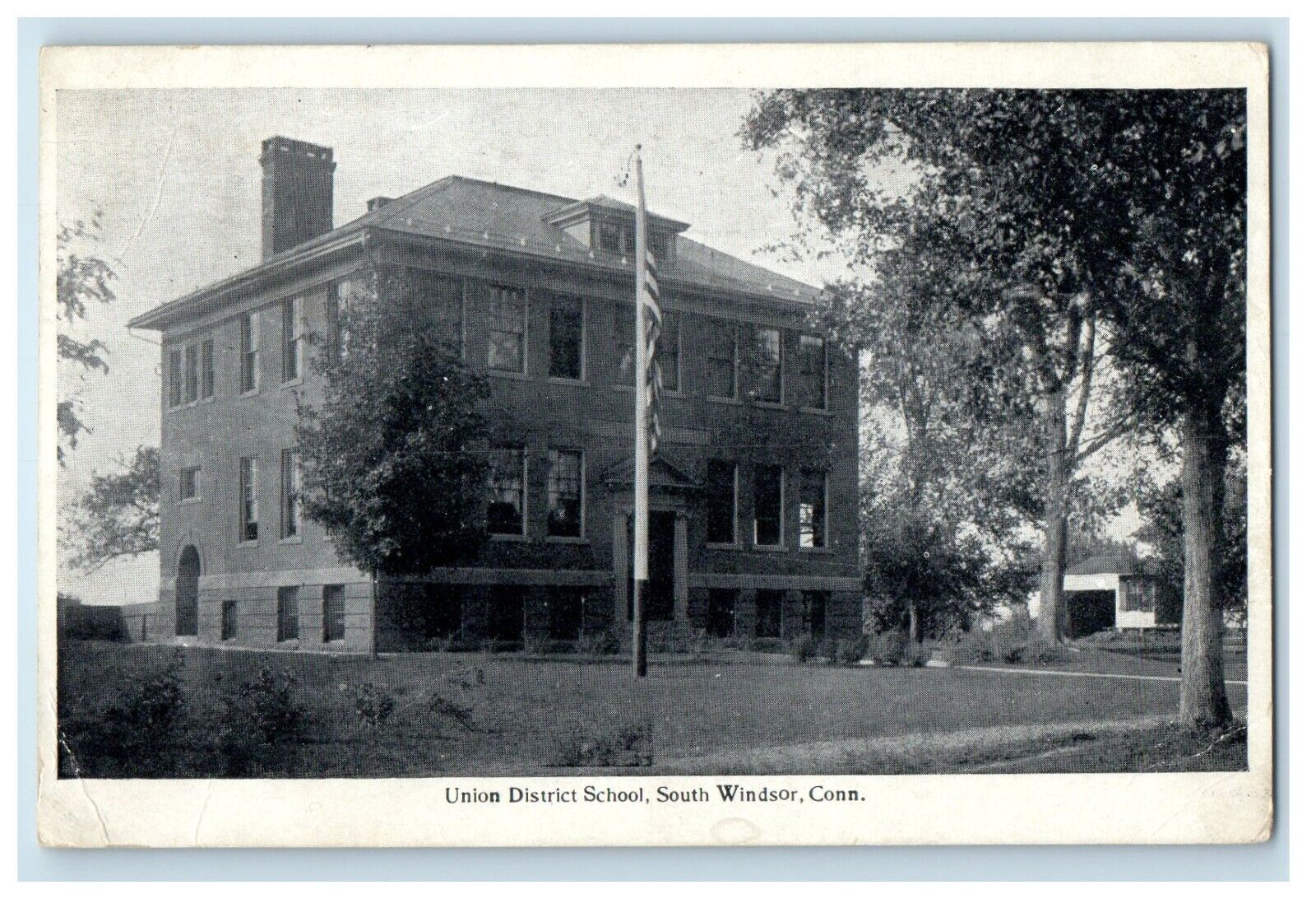 1911 Union District School South Windsor Connecticut CT Antique Postcard