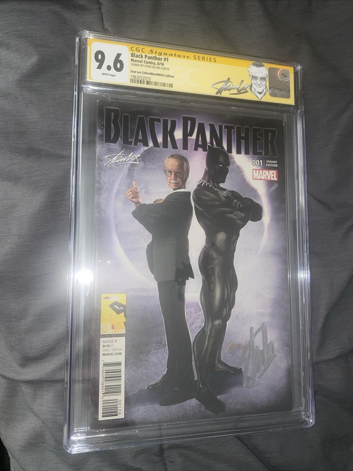 CGC 9.6 Black Panther #1 MEFCC Edition Signed By Stan Lee