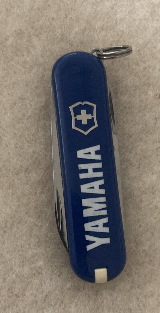 Blue Yamaha Victorinox Swiss Army 58mm Classic SD Pocket Knife  Rare