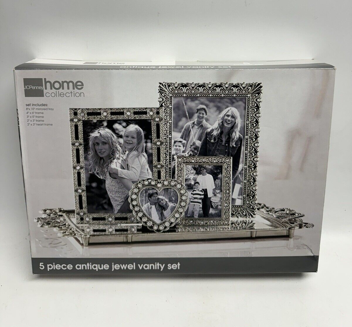 VINTAGE FACTORY SEALED JC Penny Home ~ 5 Piece Antique Jewel Vanity Frame Set
