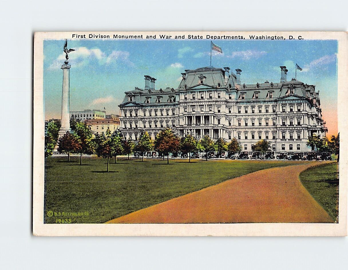 Postcard First Division Monument and War and State Departments Washington DC USA