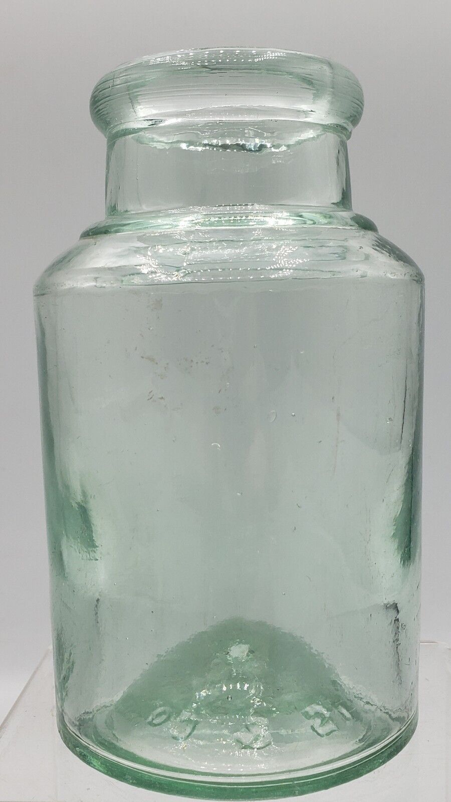 Aqua Glass Bottle Cannington, Shaw & Co. England 1875-92 Mouth Blown Rare No LTD