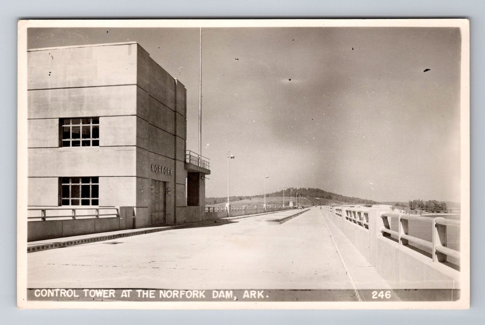 Norfork Dam AR-Arkansas, RPPC, Control Tower, Antique, Vintage Postcard