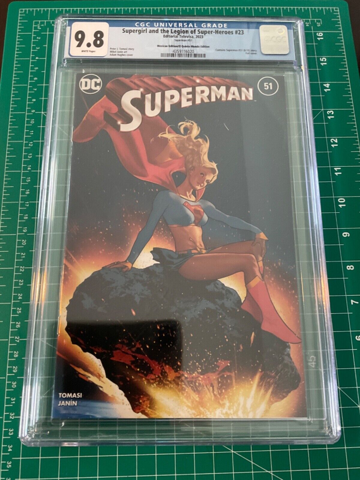 Supergirl & Legion of Super Heroes 23 CGC 9.8 Hughes SDCC Mexican Foil