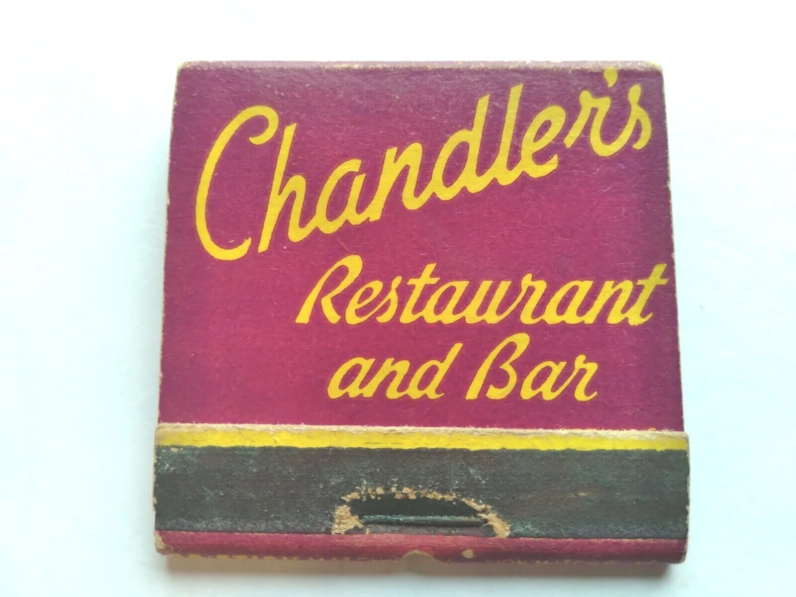 46th Street  New York City Chandlers Steaks Chops  Barry Gray matchbook