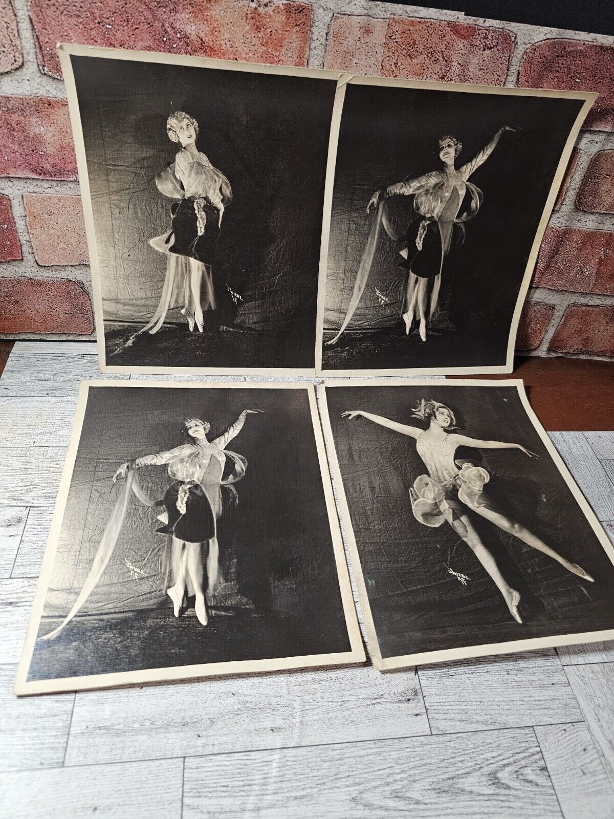Lot Of 4 Vintage Dancer Ballerina 8x10 Photographs Ballet Dress Beautiful 