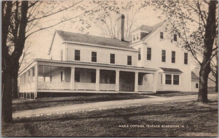 Peapack - Gladstone, New Jersey Postcard MAPLE COTTAGE Hotel Inn MAYROSE c1940s