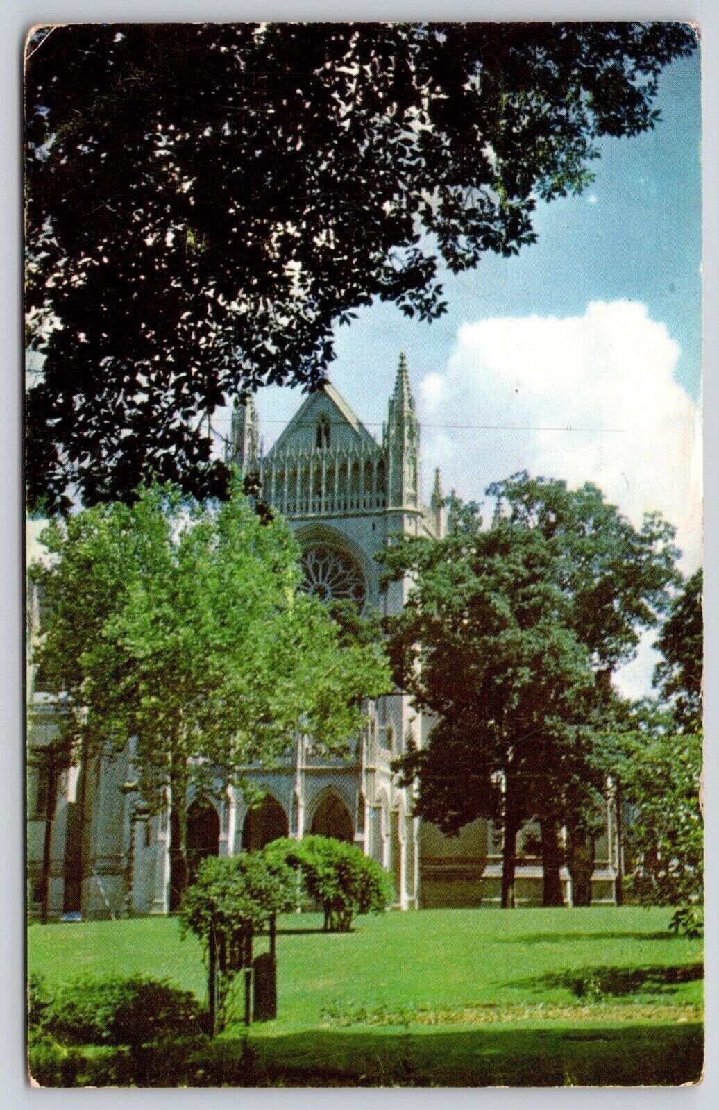 Washington DC Washington Cathedral National Landmark Chrome Cancel WOB Postcard