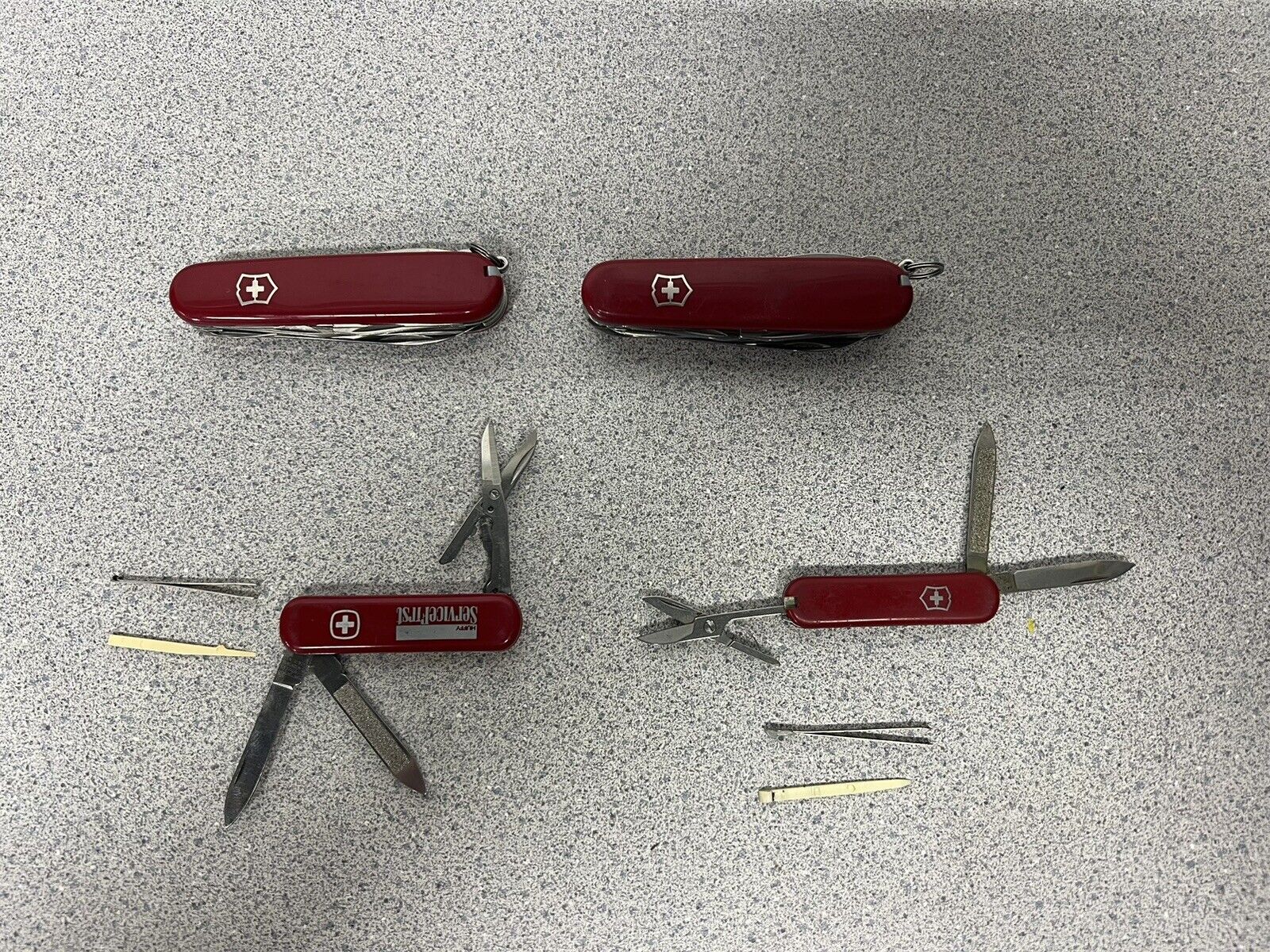 Lot of 4 Four  Swiss Army Knives