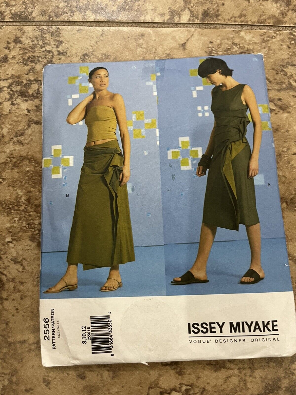 Rare Vintage Vogue Designer Pattern 2556 Issey Miyake Sz. 8-12 Uncut Dress Skirt