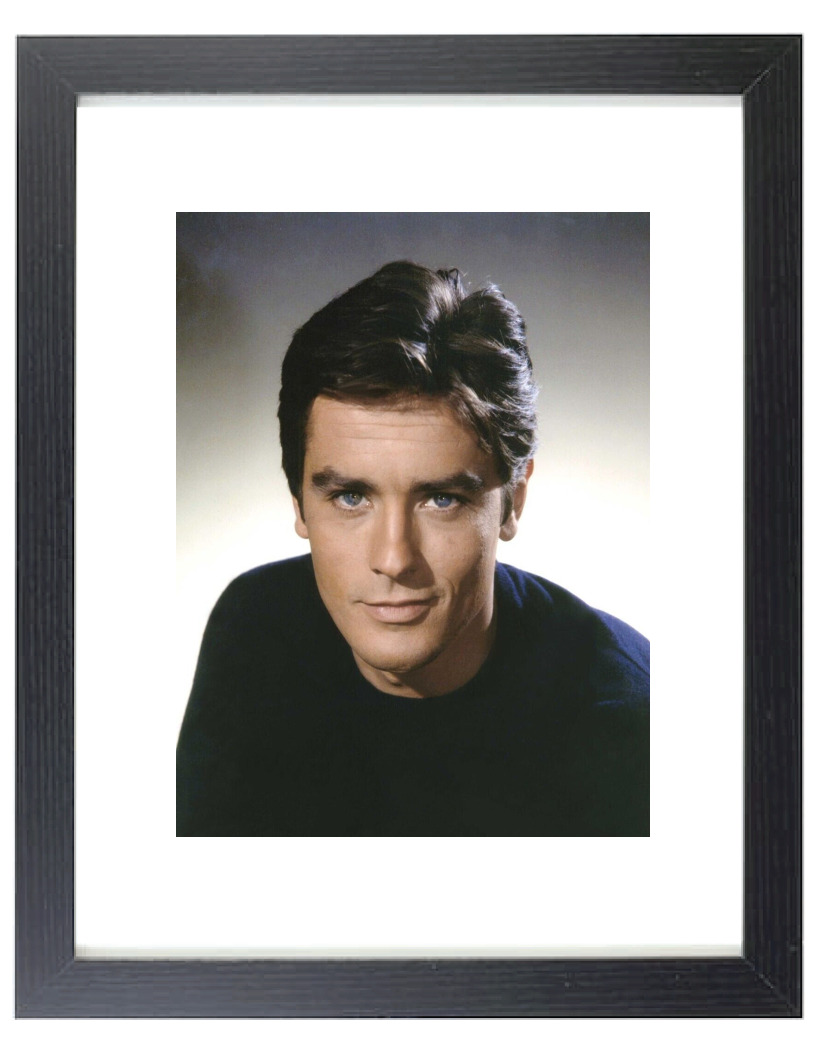 French Actor ALAIN DELON Classic Portrait Matted & Framed Picture Photo