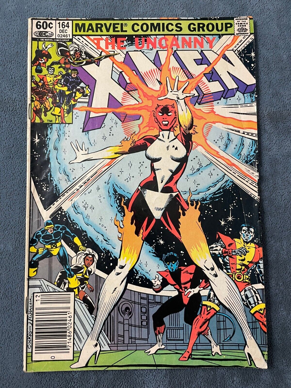 Uncanny X-Men #164 Newsstand Marvel Comic Book 1982 Key Issue 1st Binary VG