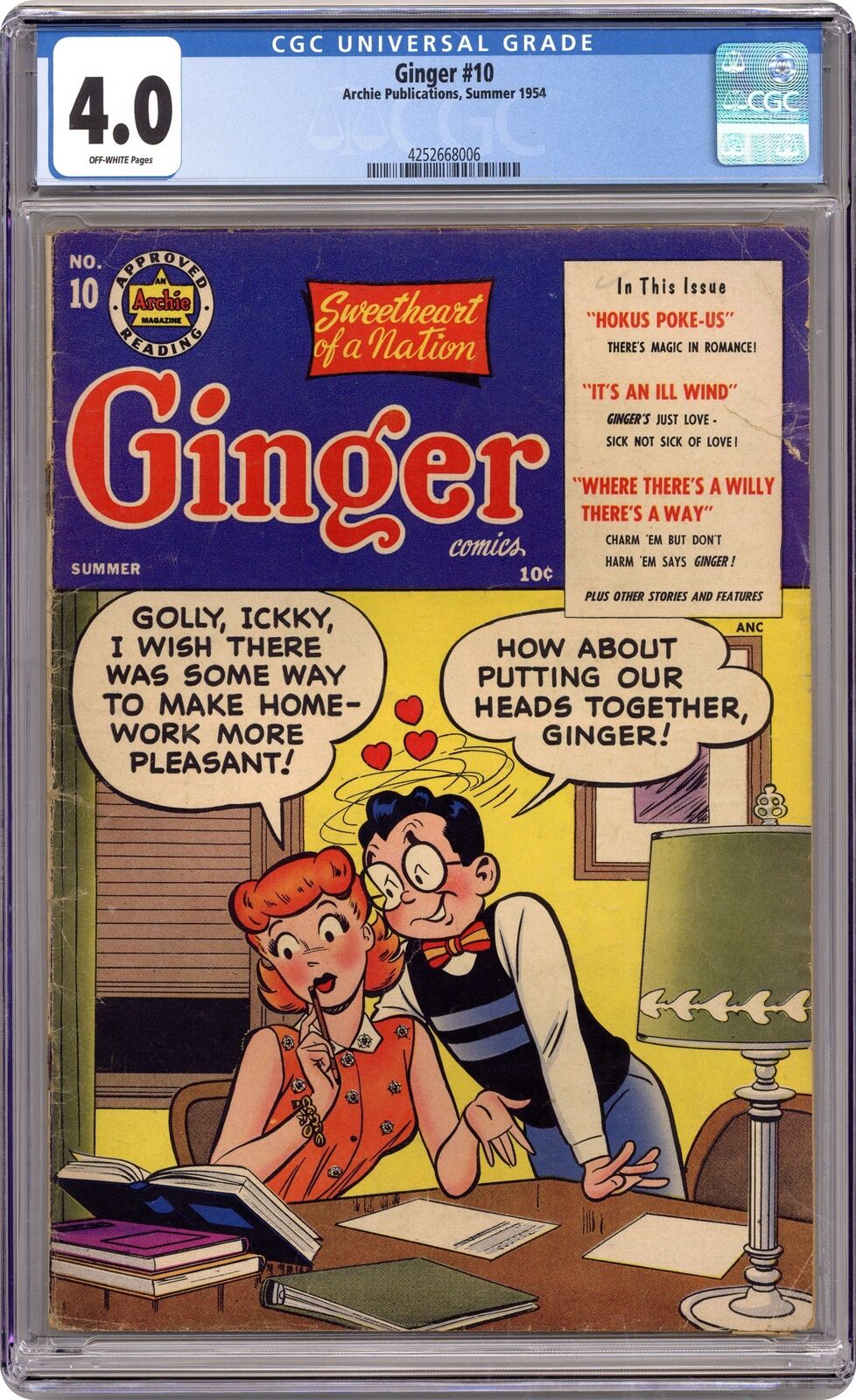 Ginger #10 CGC 4.0 1954 4252668006