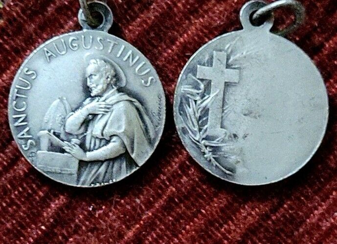 St. Augustine Vintage Holy Medal Catholic France by Bouix and A. Penin Religious