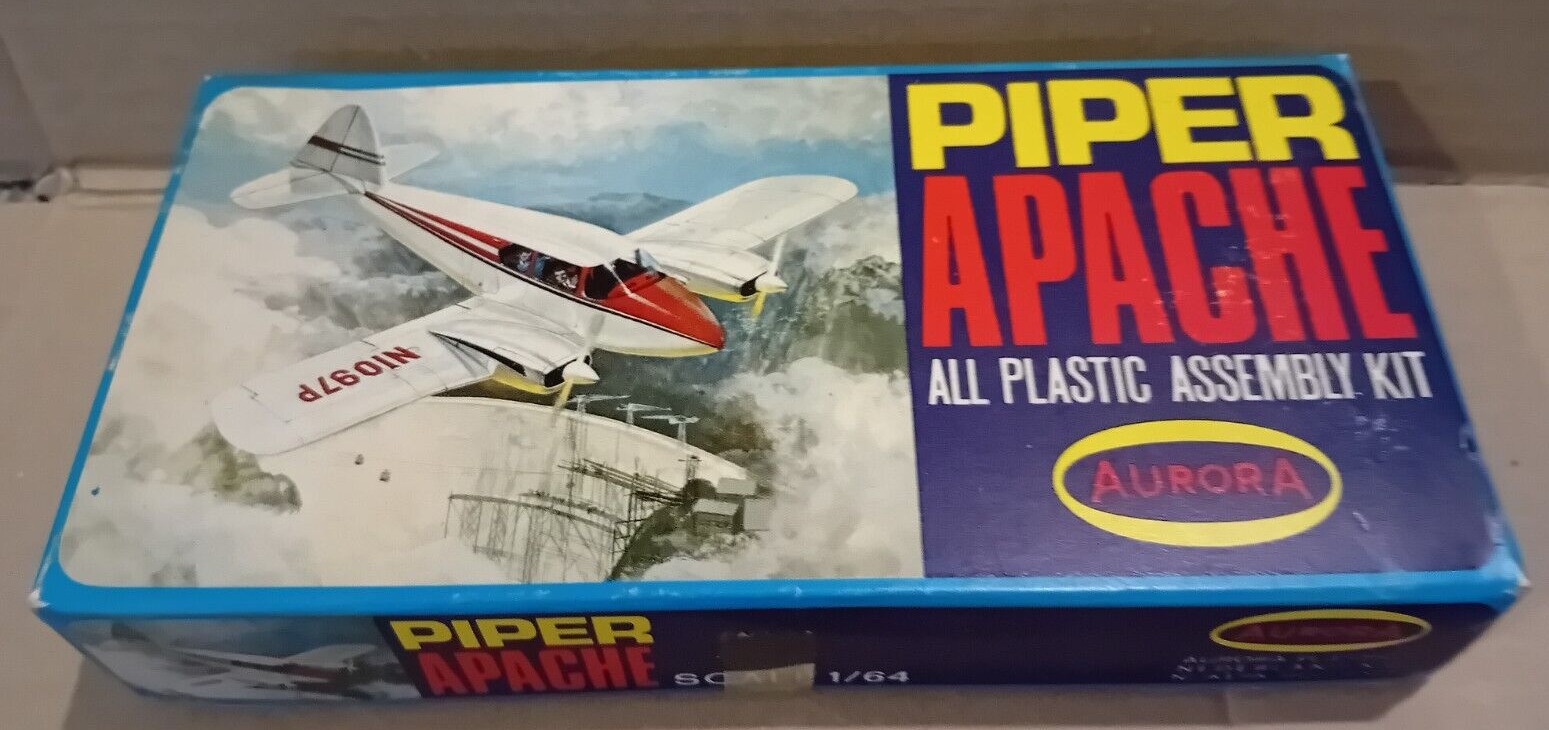 Vintage AURORA PIPER APACHE - No. 280 Plastic Model Kit- Scale 1/64 Sealed