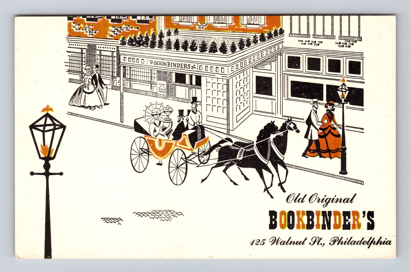 Philadelphia PA-Pennsylvania, Original Bookbinder's Advertising Vintage Postcard
