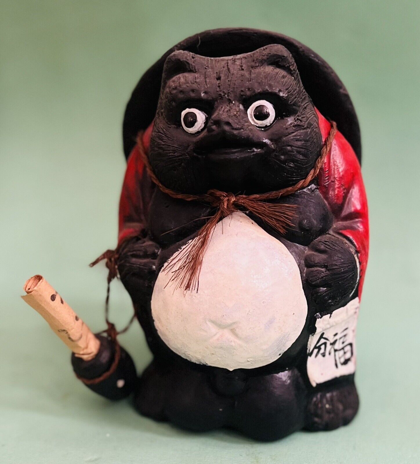 Lucky Shigaraki-Ware Tanuki Raccoon Dog Tokkuri Pottery 7\