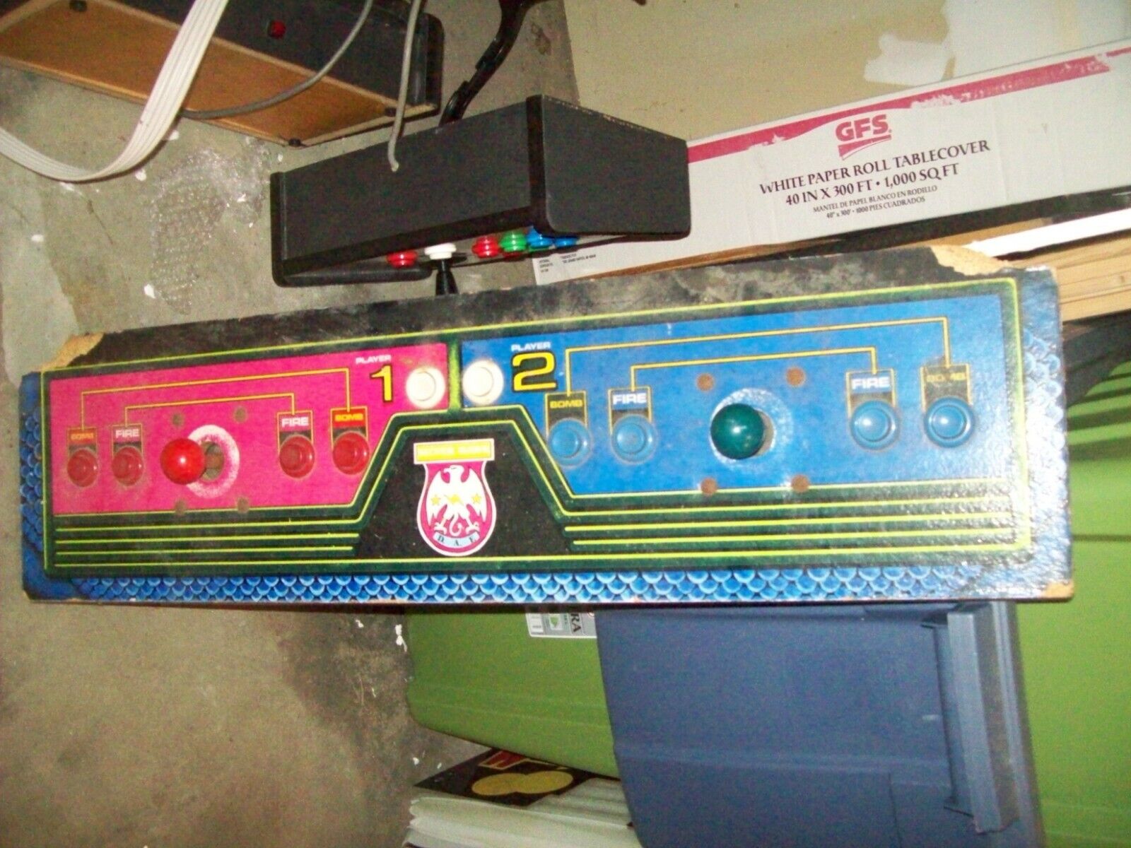 Darius Taito 1986 Original Populated Arcade Control Panel Working