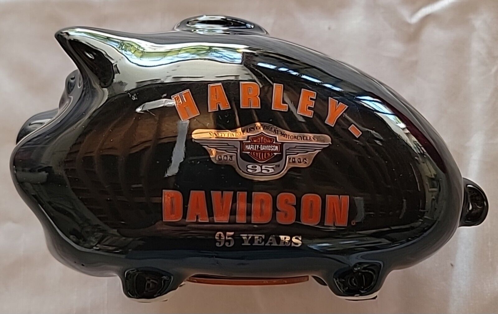 Rare Vintage Harley Davidson Small Hog Gas Tank Design Piggy Bank New (No Box)